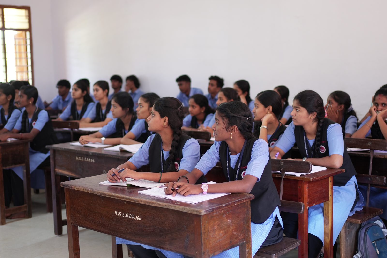 Students seated in a Pre-University classroom