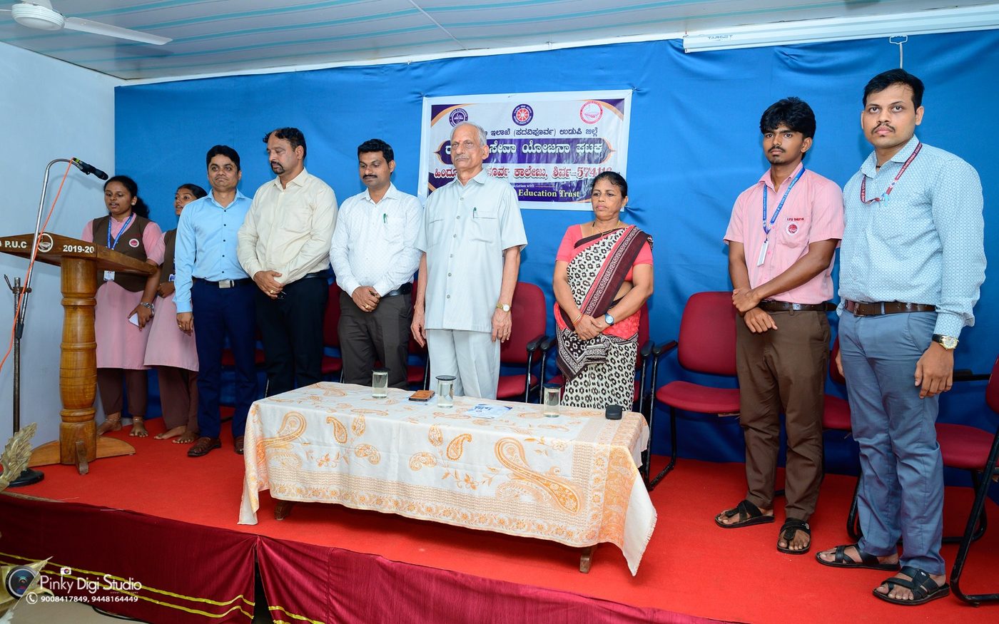 On Stage at Hindu PU College, Shirva