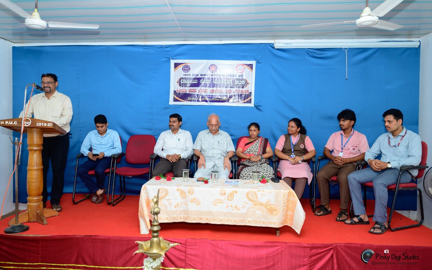 On Stage at Hindu PU College, Shirva
