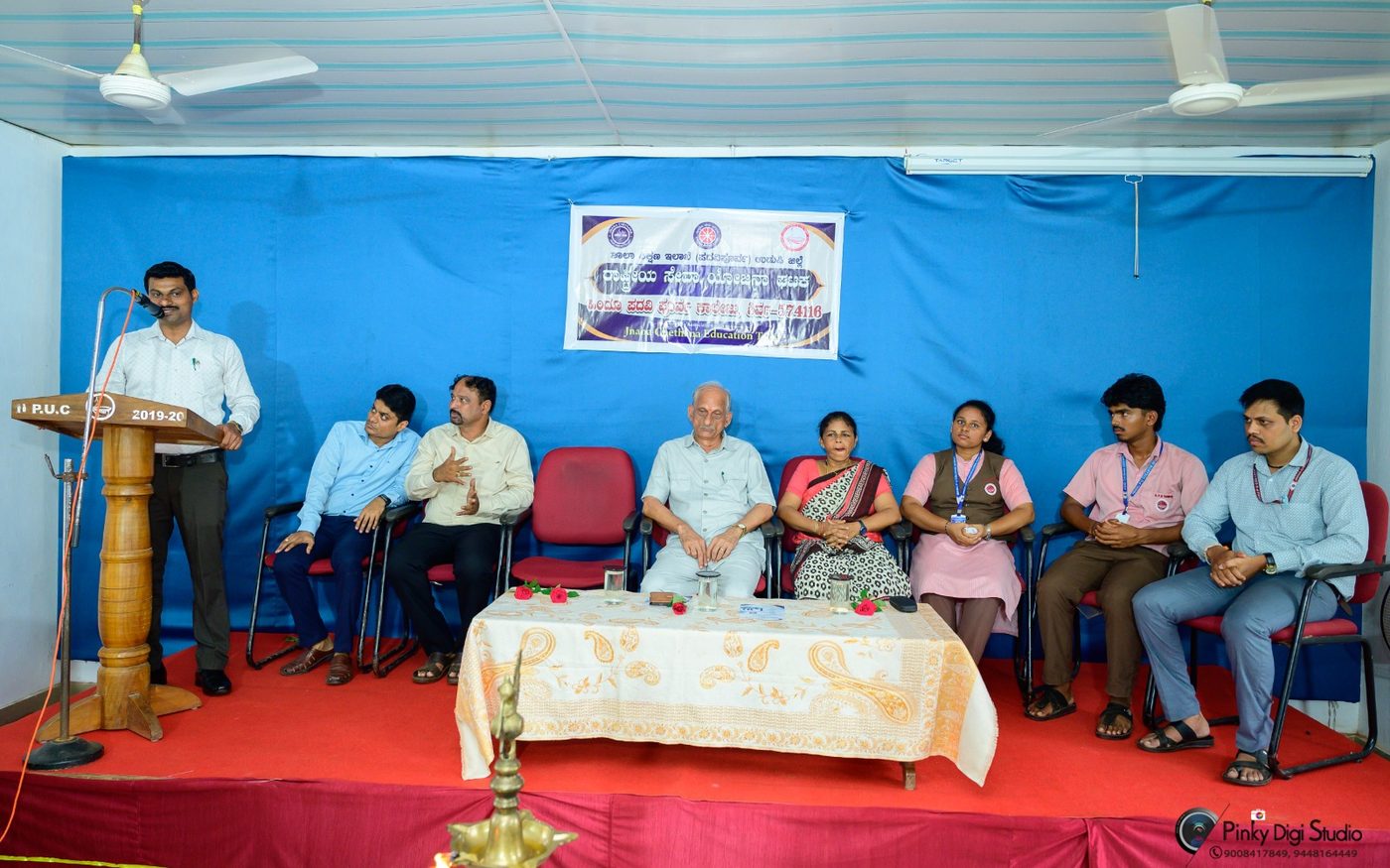 On Stage at Hindu PU College, Shirva