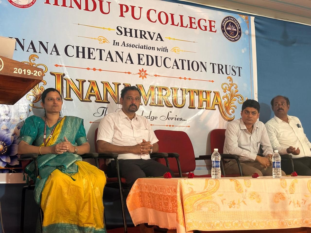On Stage at Hindu PU College, Shirva